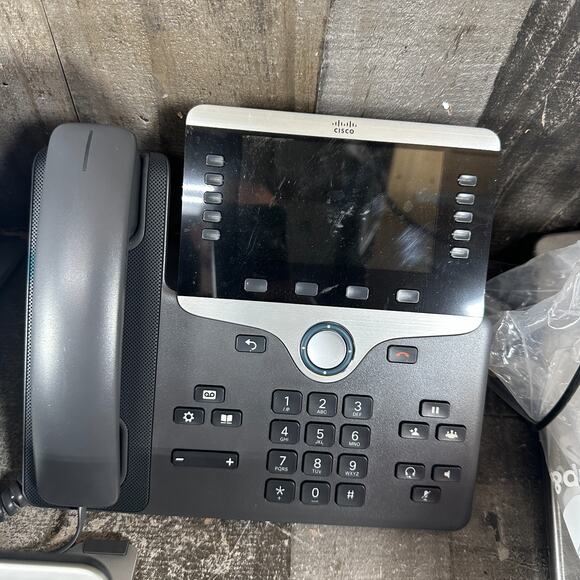 Lot of 3 Cisco 8851 CP-8851-K9 IP Phone W/ Stand Tested - Picture 4 of 6